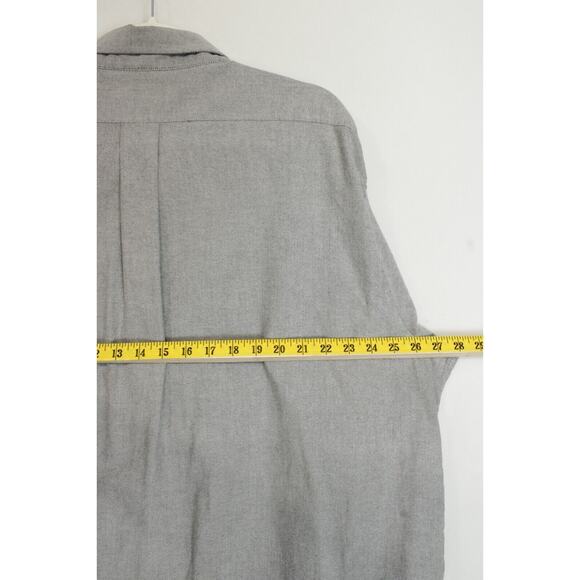 Chaps Oxford Shirt Button Down Men 18 - 18.5 34/35 Classic Fit Gray Preppy - Picture 5 of 11